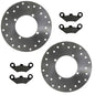 Solid Spare 2 Rear Disc Brake Rotors & Brake Pads for Polaris ATP 330 & 500 fits 2004-2005
