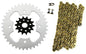 Solid Spare Gold 520x98 O-Ring Drive Chain & 14/38 Sprockets for Polaris Outlaw 525 S