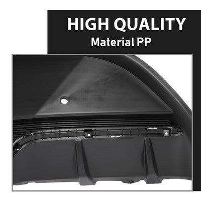 Solid Spare Fit For 2013-2017 Hyundai Veloster Turbo Rear Lower Bumper Cover w/ Sensor Holes