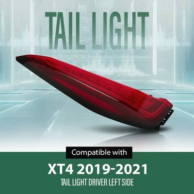 Solid Spare LED Tail Light Assembly Fit For 2019-2024 Cadillac XT4 Brake Lamp Left Side