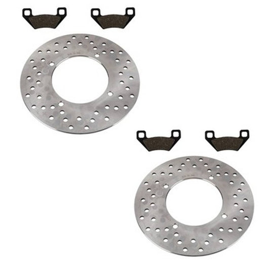 Solid Spare Front Brake Rotors & Pads fits Arctic Cat 650 H1 4x4 Auto FIS TRV TBX 2009-2011