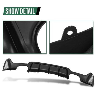 Solid Spare Rear Bumper Diffuser Carbon Look Fit For 14-20 BMW F32 F33 F36 4 Series M Sport