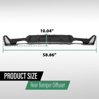 Solid Spare Rear Bumper Diffuser Carbon Look Fit For 14-20 BMW F32 F33 F36 4 Series M Sport