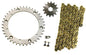 Solid Spare Gold 520x100 O-Ring Drive Chain & 14/40 Sprockets for Yamaha Warrior 1989-2004