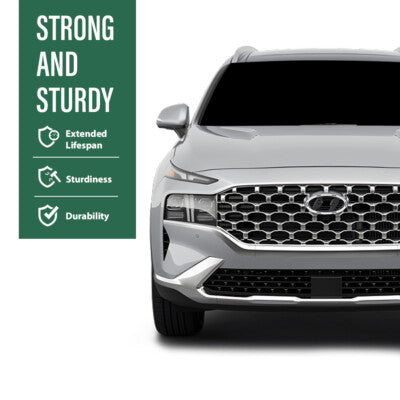 Solid Spare Fit For 2021-2022 Hyundai Santa Fe Front Upper Grille Assembly Chrome 86350S1600