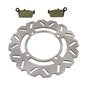 Solid Spare Rear Brake Rotor & Semi-Metallic Brake Pads for Kawasaki KX250 fits 2003-2007