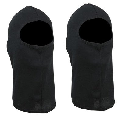 Solid Spare Balaclava Full Face Mask Black - Poly/Cotton Blend - Pack of 2 - Adult