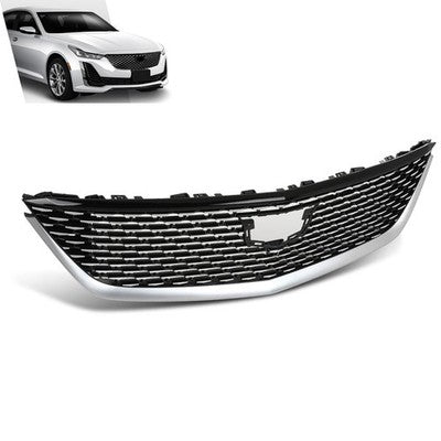 Solid Spare Fit For 2020-2023 Cadillac CT5 Front Bumper Upper Grille w/ Chrome Trim 84613162
