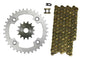 Solid Spare Gold 520x96 Drive Chain & 14/36 Sprockets for Suzuki LT-R450 Quadracer R450