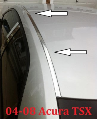 For 2004-2008 ACURA TSX CHROME ROOF TOP TRIM MOLDING KIT