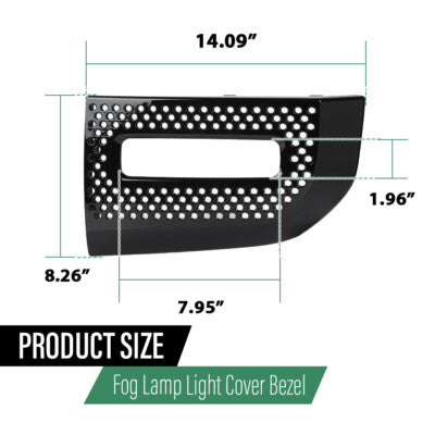 Solid Spare Front Bumper Fog Light Bezel Cover Fit For 20-22 Land Rover Defender 90 110 130