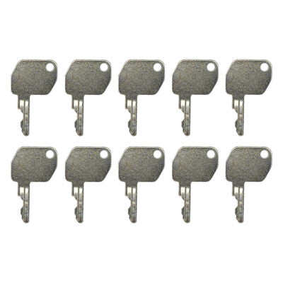 Solid Spare (10) Ignition Key For Ford JCB New Holland Case Backhoe Tractor 92274 86502903