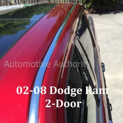 For 2002-2008 DODGE RAM CHROME ROOF TOP TRIM MOLDING KIT - 2 Door