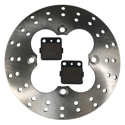 Solid Spare Rear Disc Brake Rotor & Semi-Metallic Brake Pads for Kawasaki Lakota 300 / Sport