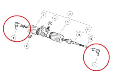 Tie Rod End for Club Car Precedent & DS Golf Cart 102022601, 102288301