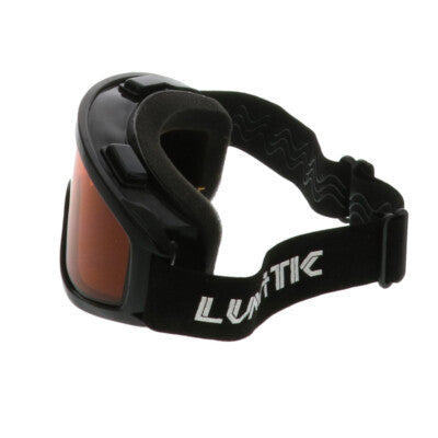 Lunatic Motocross ATV MX Goggles Adult Dual Lens - Black with Amber Lens