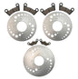 Solid Spare Front & Rear Brake Rotors and Pads for Polaris Outlaw 450 MXR - 2009 2010