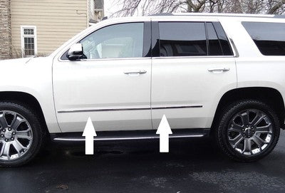 CHROME SIDE DOOR TRIM ROCKER PANEL MOLDING KIT For 15-19 CHEVY TAHOE SUBURBAN