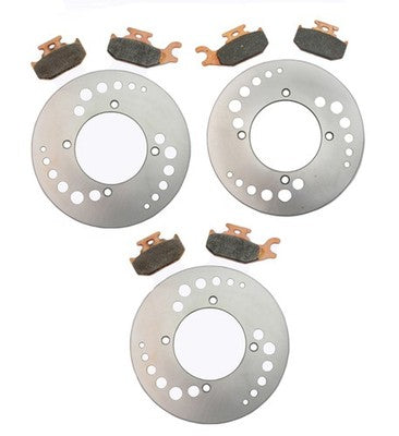 Solid Spare Front Rear Brake Rotors and Pads for Can-Am Renegade 800 R EFI 2009 2010 2011