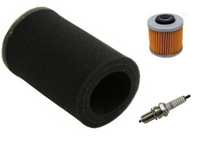 Solid Spare Air Filter Oil Filter & NGK Spark Plug for Yamaha Grizzly 600 4x4 1998 1999 2000