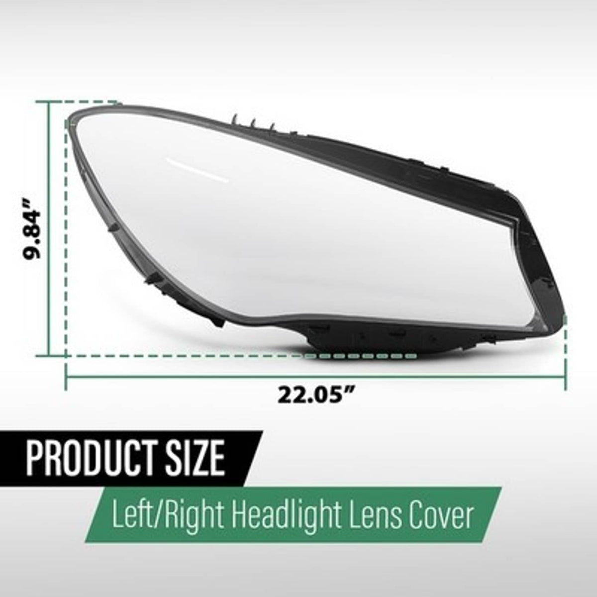 Solid Spare Headlight Replacement Lens Fit For Mercedes Benz W117 CLA250 CLA45 AMG 2016-2019