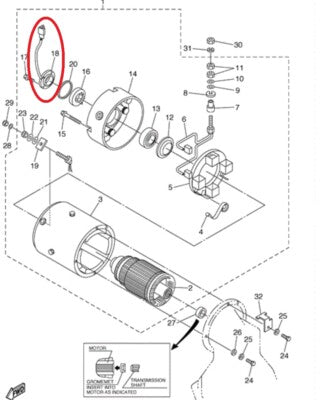 Speed Sensor For Yamaha G22 G29 YDRE Carts w/ Hitachi Motors JU2-H1670-22-00