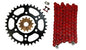 Solid Spare Red 520x76 O-Ring Chain, 13/36 Sprockets for Polaris Scrambler 500 4x4 1998-2012