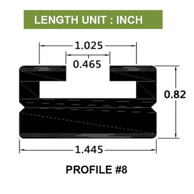 Solid Spare Pair of SPI Black Snow Slides Rail Runners Shoe Slider for Ski-Doo 56" Profile 8