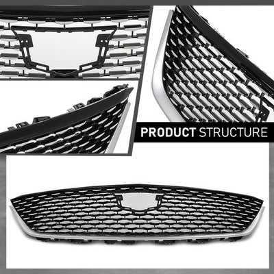 Solid Spare Fit For 2020-2023 Cadillac CT5 Front Bumper Upper Grille w/ Chrome Trim 84613162