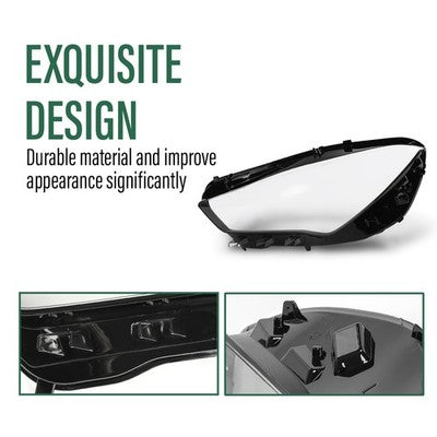 Solid Spare Fit For 2020-2022 Mercedes-Benz CLA Class W118 Headlight Headlamp Lens Cover