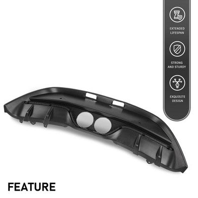 Solid Spare Fit For 2013-2017 Hyundai Veloster Turbo Rear Lower Bumper Cover w/ Sensor Holes