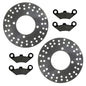 Solid Spare 2 Front Disc Brake Rotors & Pads Many 1990-1999 fits Polaris ATVs SEE LIST
