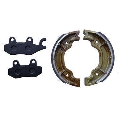 Front Semi-Metallic Brake Pads & Rear Brakes Shoes for Yamaha TT-R230 2005-2026