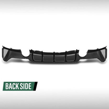 Solid Spare Rear Bumper Diffuser Gloss Black Fit For 14-20 BMW F32 F33 F36 4 Series M Sport