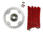 Solid Spare Red 520x96 O-Ring Drive Chain & 14/36 Sprockets for Suzuki LT-R450 Quadracer