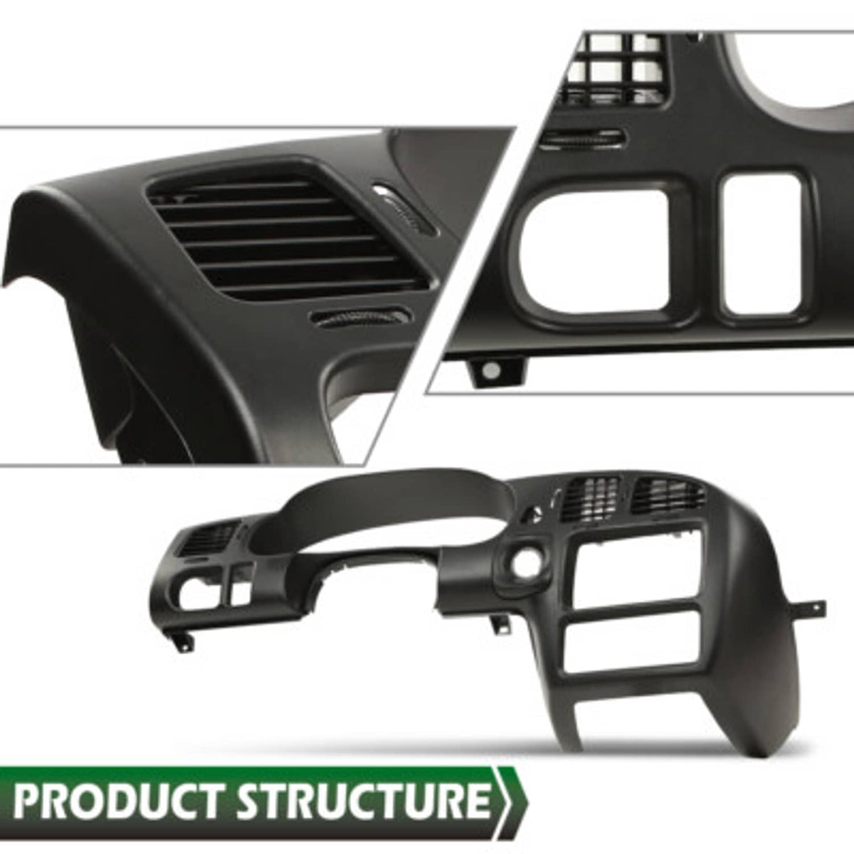 Solid Spare Fit For 2000-2005 Monte Carlo SS Instrument Cluster Radio Dash A/C Vent Bezel