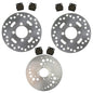 Solid Spare Front & Rear Brake Rotors & Semi-Metallic Brake Pads for Yamaha Raptor 350