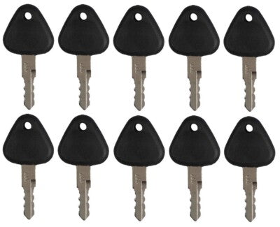 Solid Spare (10) Ignition Keys For Volvo, Samsung Excavator Heavy Equipment # 777, 14529178