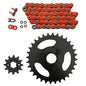 Solid Spare Orange 520x60 O-Ring Chain & 12/32 Sprockets for Polaris RZR 170 fits 2009-2016