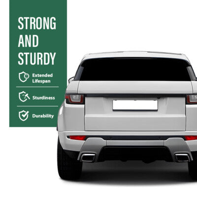Solid Spare Rear Bumper Exhaust Tube Trim Fit For 10-18 Land Rover Range Rover Evoque