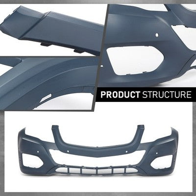 Solid Spare Fit For 2013 2014 2015 Mercedes-Benz GLK350 GLK250 Front Bumper Cover Fascia