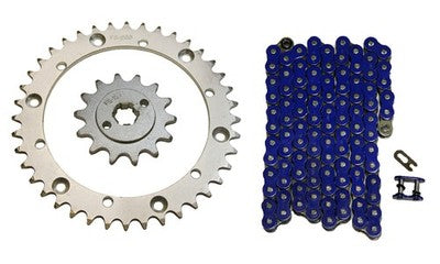 Solid Spare Blue 520x94 Drive Chain & 14/40 Sprockets for Yamaha Blaster 200 1988-2006