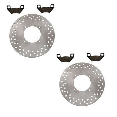 Solid Spare Front Brake Rotors & Semi-Metallic Pads for Arctic Cat Prowler all 2006-2016