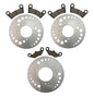 Solid Spare Front & Rear Disc Brake Rotors, Semi-Metallic Pads for Polaris Outlaw 450 S 2008