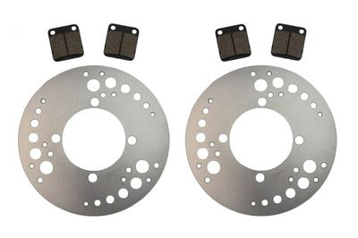 Solid Spare 2 Front Brake Rotors & Severe Duty Pads for Suzuki Eiger 400 2x4 & 4x4 2002-2007