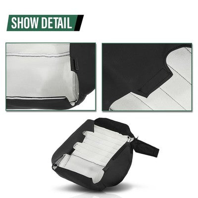 Solid Spare Fit For 2005-2009 Ford Mustang GT Deluxe Driver Bottom-Top Perforated Seat Cover