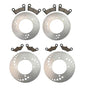 Solid Spare Front Rear Brake Rotors Semi-Metallic Brake Pads 2009-2014 for Polaris RZR 800 S