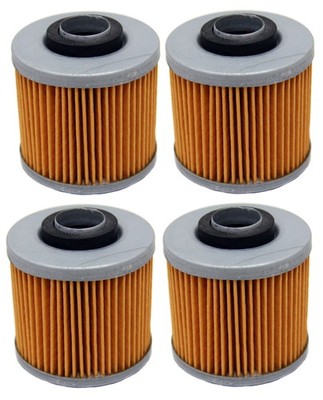 4 Pack of Oil Filters for Yamaha Grizzly 600 4x4 YFM600FW & Raptor 700 YFM700R