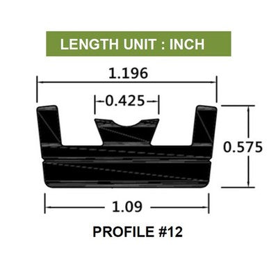 Solid Spare Pair of SPI Black Snowmobile Slides Sliding Runner for Yamaha 54-5/8" Profile 12