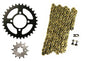 Solid Spare Gold 520x74 O-Ring Drive Chain, 12/32 Sprockets for Yamaha Grizzly 125 2004-2013